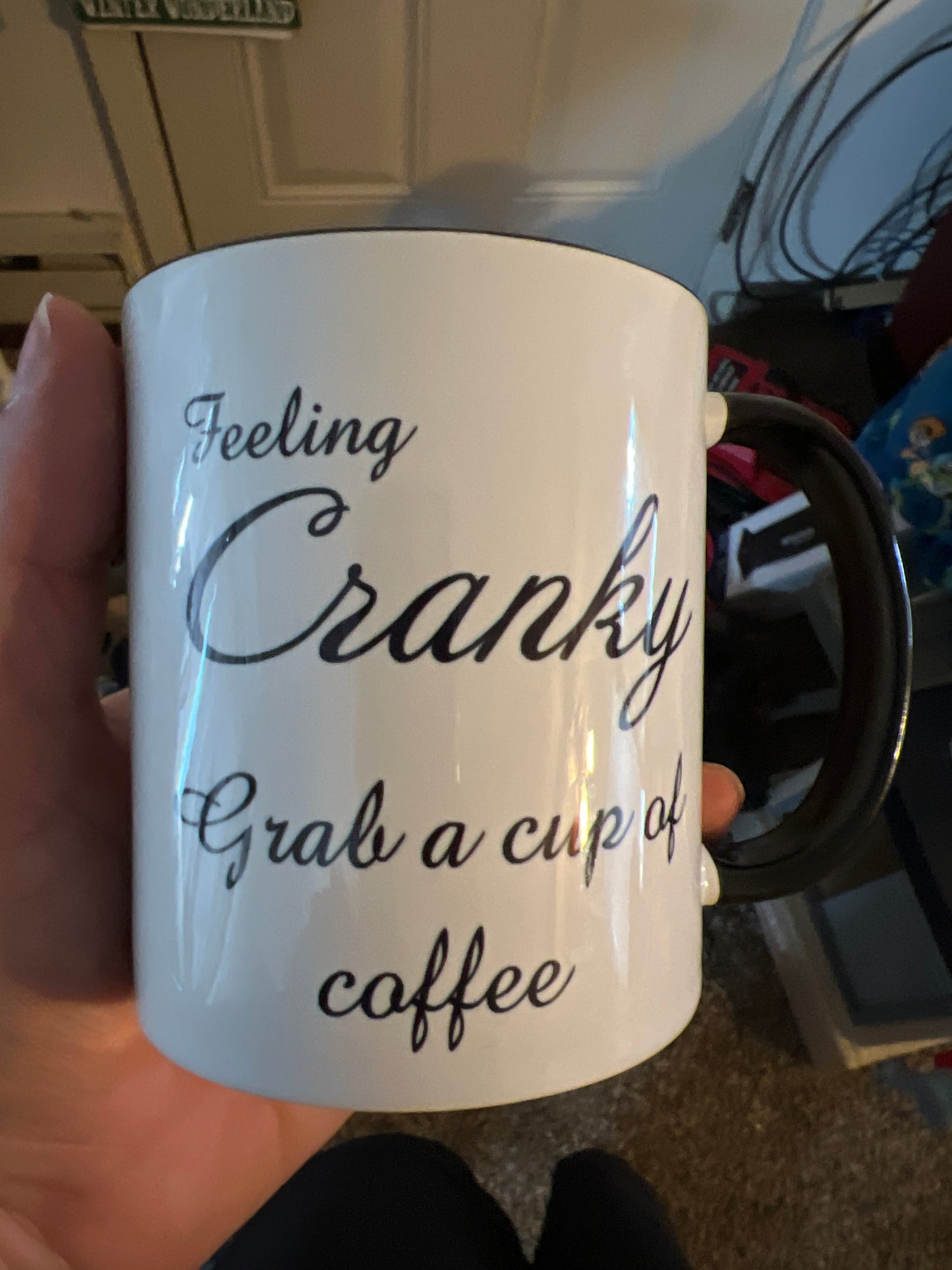 Cranky coffee cup