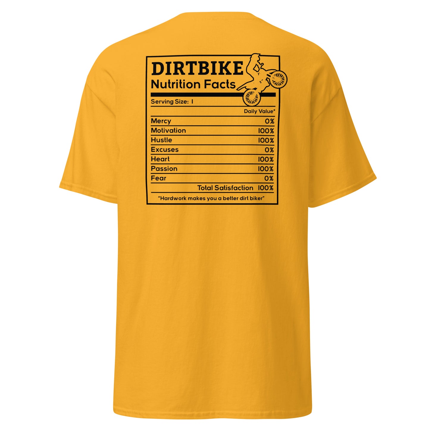 DirtBike Nutrition Facts Men's classic tee