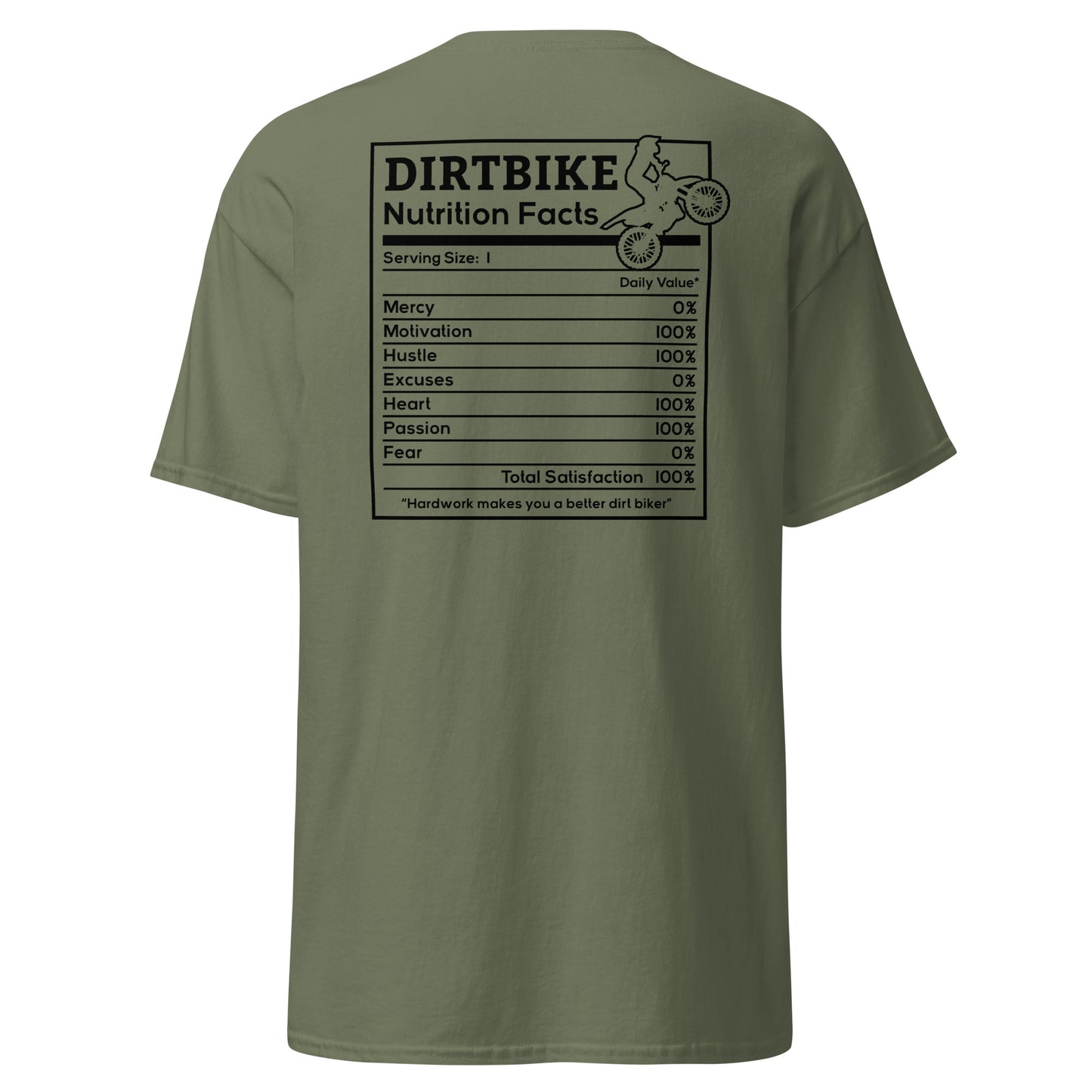 DirtBike Nutrition Facts Men's classic tee